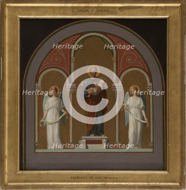 Sketch for the Saint-Joseph church: Saint Joseph, 1874. Creator: Pierre-Auguste Pichon.