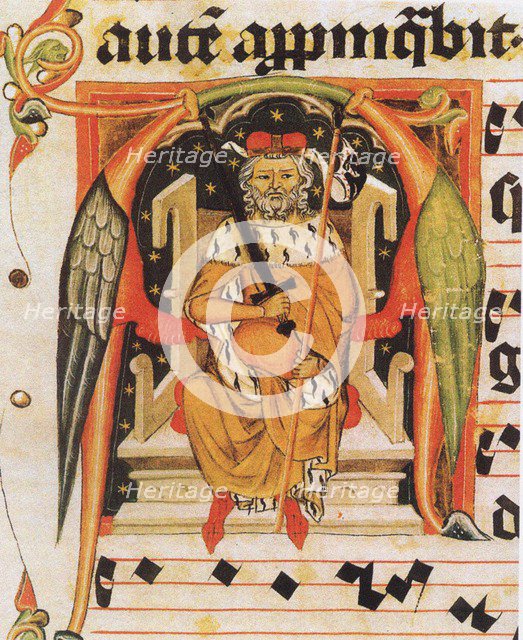 Vratislaus II of Bohemia (from the Vysehrad antiphonary). Artist: Anonymous 