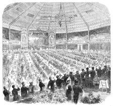 The Shakspeare Commemoration: banquet in the pavilion, Stratford-on-Avon...Earl of Carlisle..., 1864 Creator: Unknown.