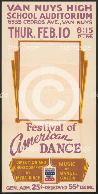 Festival of American Dance, Los Angeles, [193-]. Creator: Unknown.