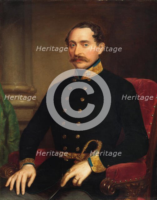 Portrait of an officer, 1854. Creator: Miklos Barabas.