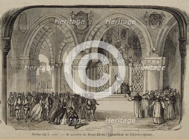 Scene from the Opera Don Carlos by Giuseppe Verdi. Paris, Théâtre de l'Opéra-Le Peletier, 11.03.1867