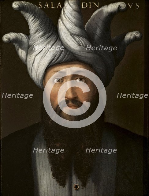 Portrait of Sultan Saladin (Giovio Series), 1566-1568. Artist: Dell'Altissimo, Cristofano (1525-1605)