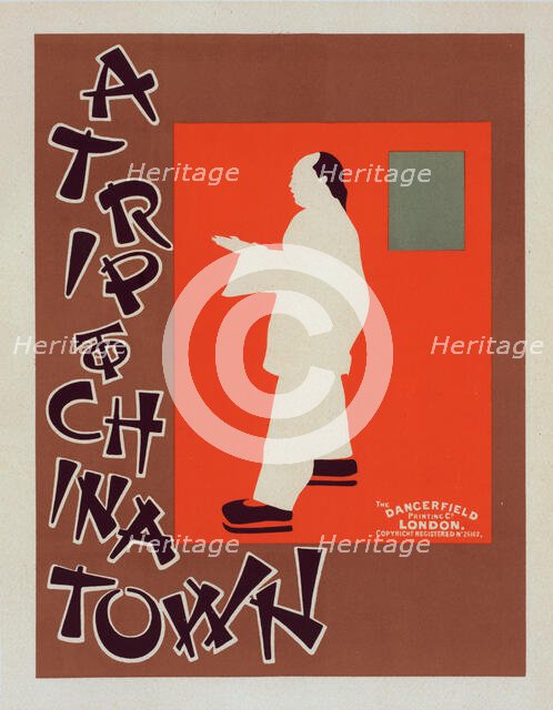 Affiche anglaise "A trip to china town". (Excursion dans une ville chinoise.), c1899. Creator: James Pryde.