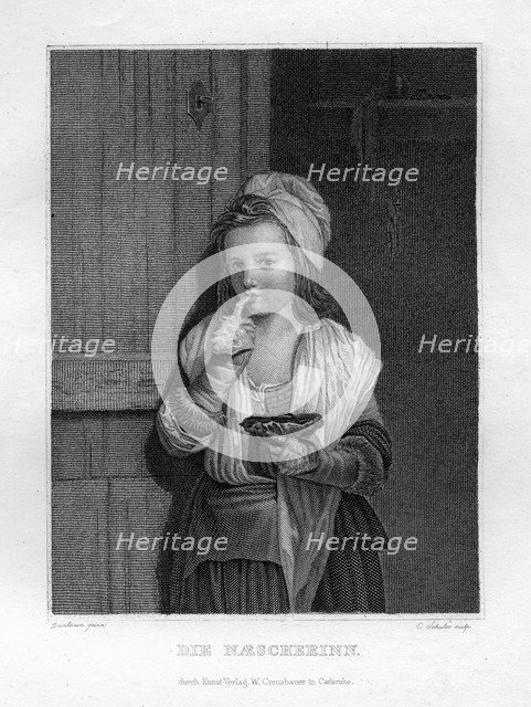 Girl eating, c1833. Artist: Edouard Schuler