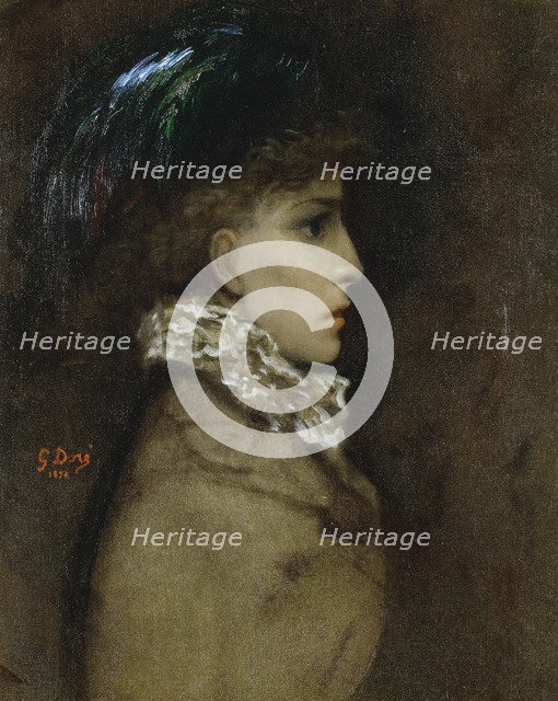 Portrait of the actress Sarah Bernhardt (1844-1923), 1870. Artist: Doré, Gustave (1832-1883)