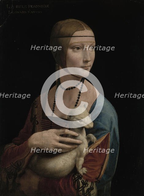 Lady with an Ermine-Portrait of Cecilia Gallerani (ca. 1473-1536), c1490. Creator: Leonardo da Vinci.