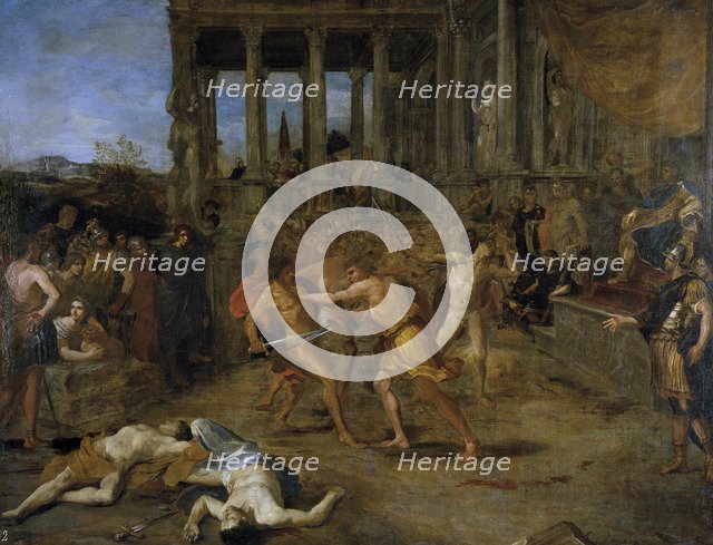 Gladiator Fights. Artist: Lanfranco, Giovanni (1582-1647)