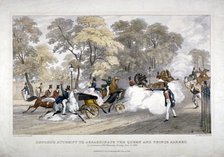 Assassination attempt against Queen Victoria, Constitution Hill, Westminster, London, 1840. Artist: JR Jobbins