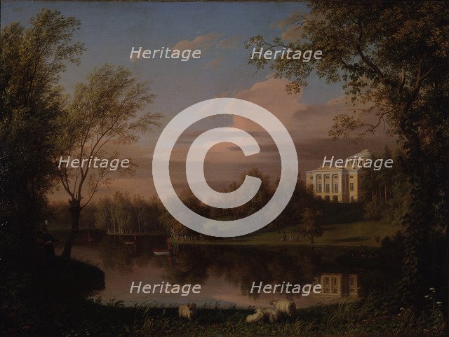 View of the Pavlovsk Palace, c. 1800. Artist: Kügelgen, Carl Ferdinand, von (1772-1832)