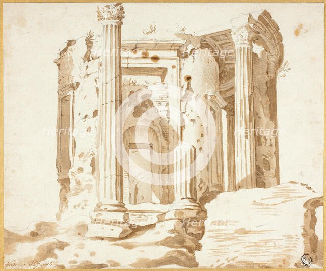 Temple at Tivoli, 1615. Creator: Jacob van der Ulf.