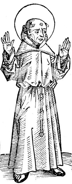 St Francis of Assisi, Italian priest and founder of the Franciscan order, 1493. Artist: Unknown