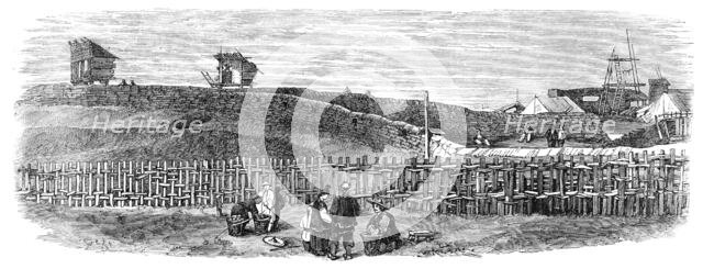 The Taeping Rebellion in China: outside of the stockade where the Wang was beheaded, 1864. Creator: Unknown.