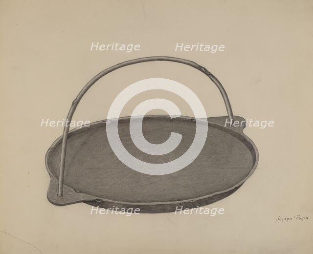 Iron Griddle, c. 1938. Creator: Joseph Papa.