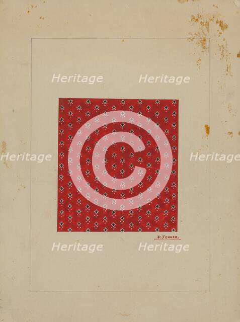 Homespun Cotton Textile, c. 1937. Creator: Percival Jenner.