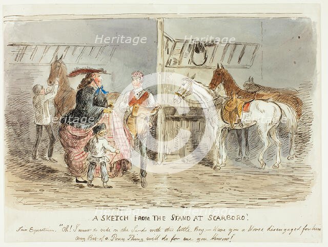 A Sketch from the Stand at Scarboro', 1850/60. Creator: John Leech.