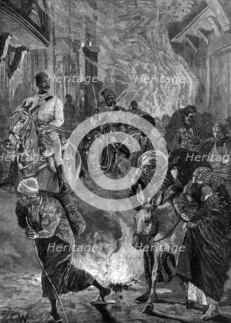 The Cholera in Cairo: the people leaving Boulak, 1883. Creator: Unknown.