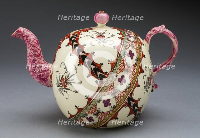 Teapot, Leeds, c. 1770. Creator: Unknown.