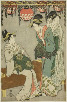 Courtesans beneath Wisteria Arbor, Japan, c. 1795. Creator: Kitagawa Utamaro.