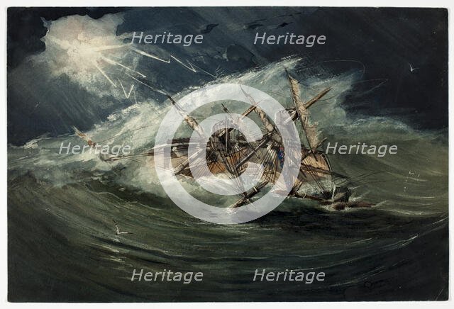 West India Hurricane, 1802-1899. Creators: Unknown, Francois Louis Thomas Francia.