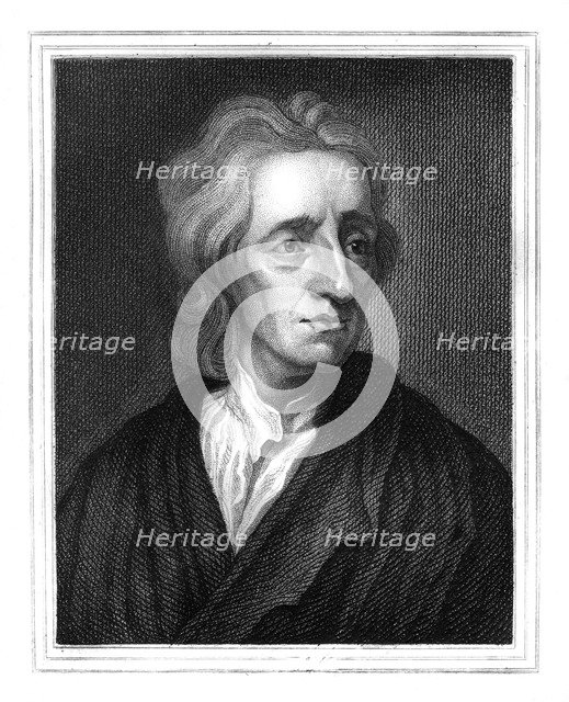 John Locke, English philosopher, (1825).Artist: S Freeman
