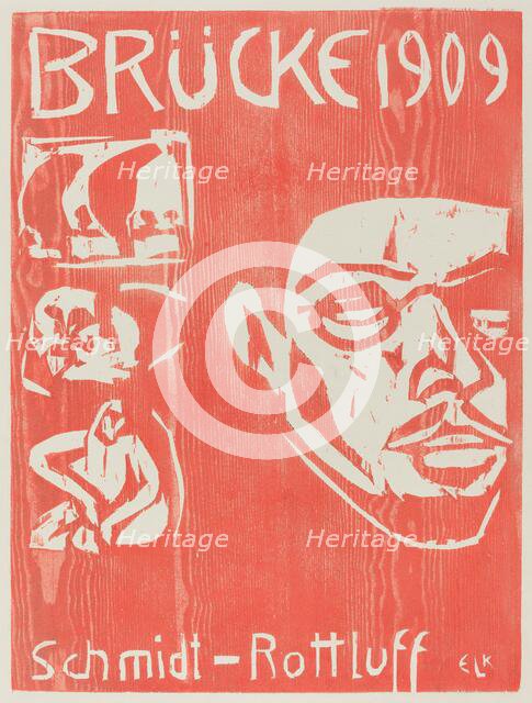 Cover of the Fourth Yearbook of the Artist Group the Brucke, 1909. Creator: Ernst Kirchner.