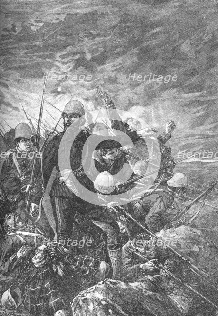 'Sir George Colley at Majuba Hill', c1881. Artist: Unknown.