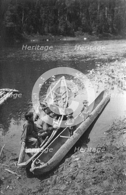 Boats on the Mrassu River, 1913. Creator: GI Ivanov.