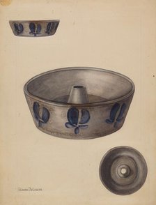 Baking Dish, c. 1936. Creator: Yolande Delasser.