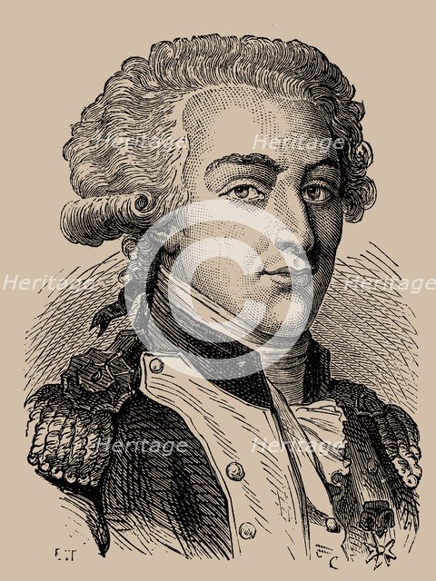 Portrait of Gilbert Motier the Marquis De La Fayette (1757-1834), 1889.