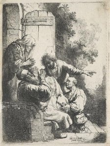 Joseph's coat brought to Jacob, c.1633. Creator: Rembrandt Harmensz van Rijn.