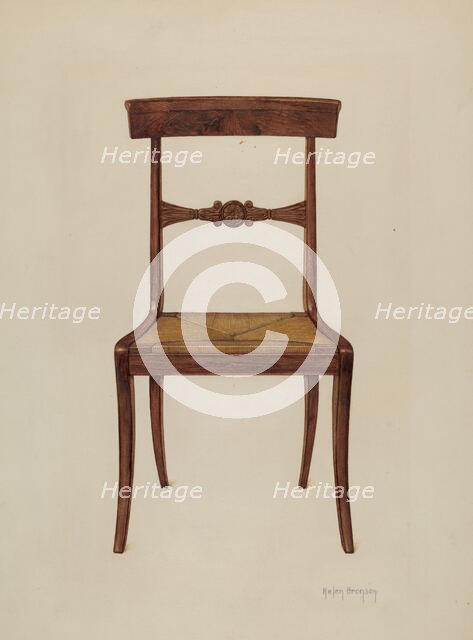 Chair, c. 1937. Creator: Helen Bronson.