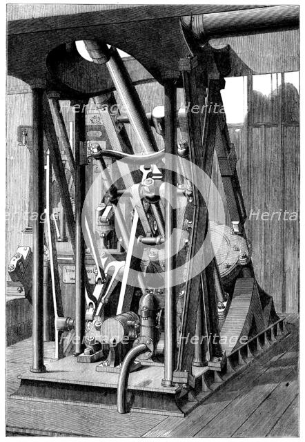 The International Exhibition: marine engine by Messrs. Escher, Wyss, and Co. of Zurich..., 1862. Creator: Unknown.