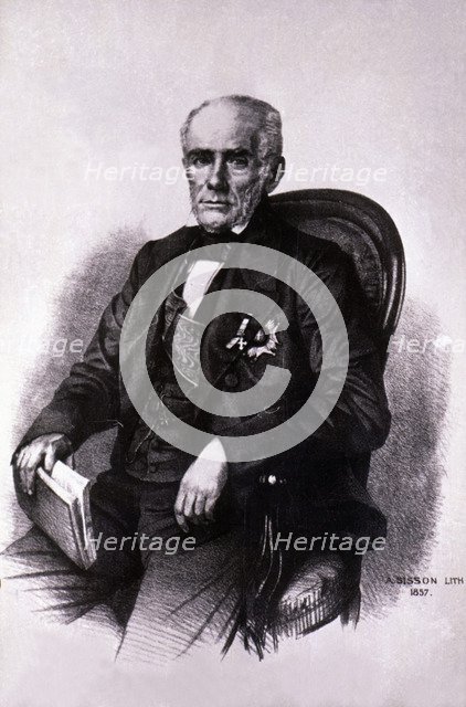 Pedro de Araujo Lima (1793-1870), Marquis of Olinda, lithography, 1857.