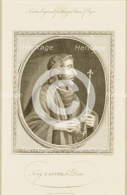 King Canute the Great, 1780s. Creator: Goldar, Jabez (1729-1795).