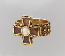 Finger Ring with a Cross, Frankish, 450-525. Creator: Unknown.