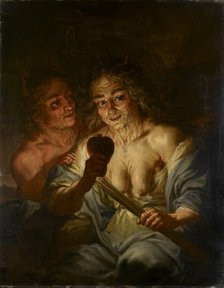 An old Woman holding a Heart: 'Envy', c1642. Artist: Jacques de l'Ange.
