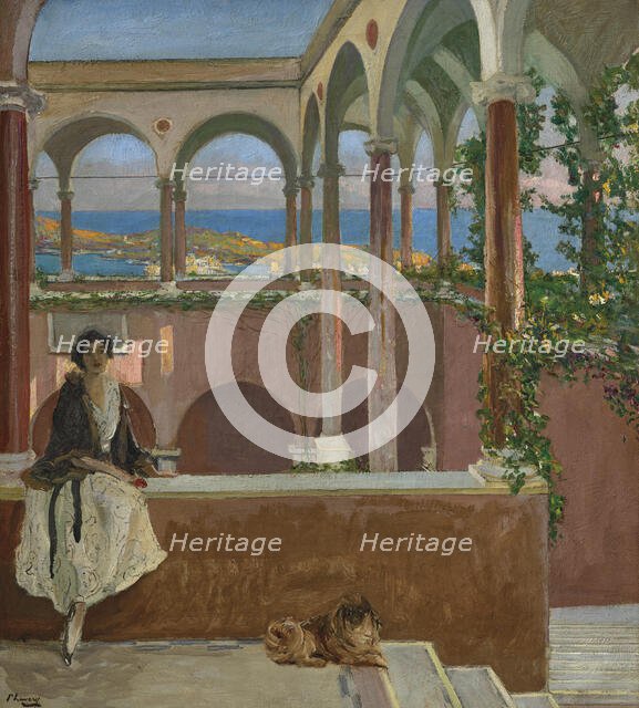 A Villa on the Riviera, 1921. Creator: Lavery, Sir John (1856-1941).