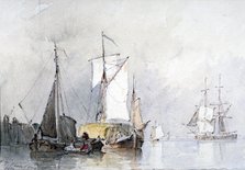 'A Dutch Hay Barge', 1870. Artist: Edmund Thornton Crawford