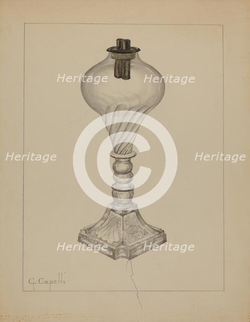 Lamp, c. 1937. Creator: Giacinto Capelli.