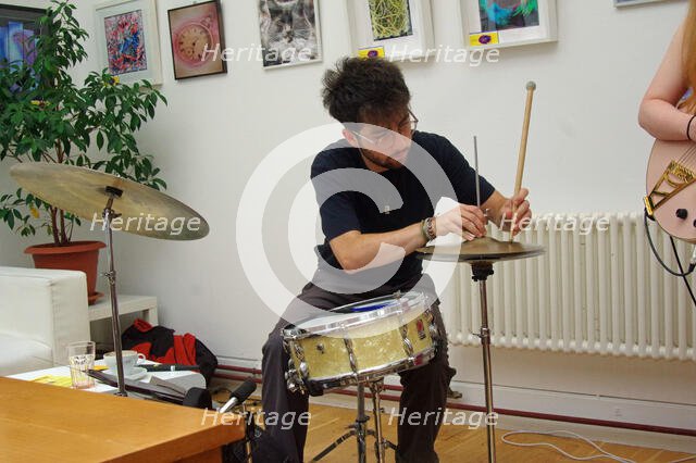 Finn Genockey, Ruta Di Trio, Clocktower Cafe Jazz Club, Croyden, London, 24 July 2025. Creator: Brian O'Connor.