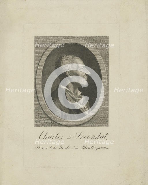 Charles de Secondat, Baron de Montesquieu (1689-1755), c. 1795. Creator: Anonymous.