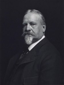 Man with mustache and goatee, facing left, half-length portrait, c1900. Creator: F. Gercher.