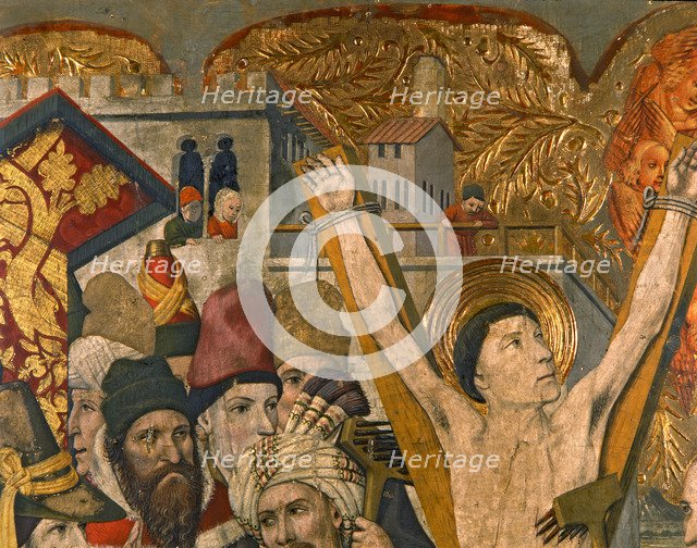 Altarpiece of Saint Vincent. Detail of the Saint in the rack.