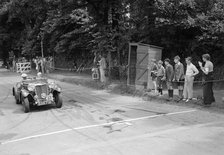 Frank Barnes' Autosports team Singer B37, winner of a silver award, MCC Torquay Rally, July 1937. Artist: Bill Brunell.