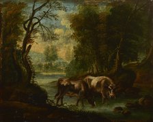 Landscape with Oxen, turn of the 18th and 19th centuries. Creator: Unknown.