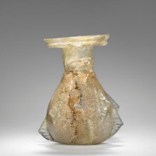 Colorless Sprinkler Flask with pinched decoration, 3rd-4th century A.D. Creator: Unknown.