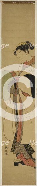 Young Woman Dressed as a Mendicant Monk, c. 1770. Creator: Suzuki Harunobu.