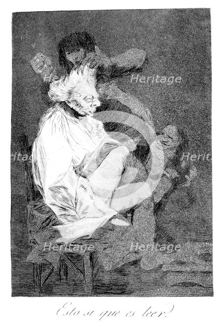 'That certainly is being able to read', 1799. Artist: Francisco Goya