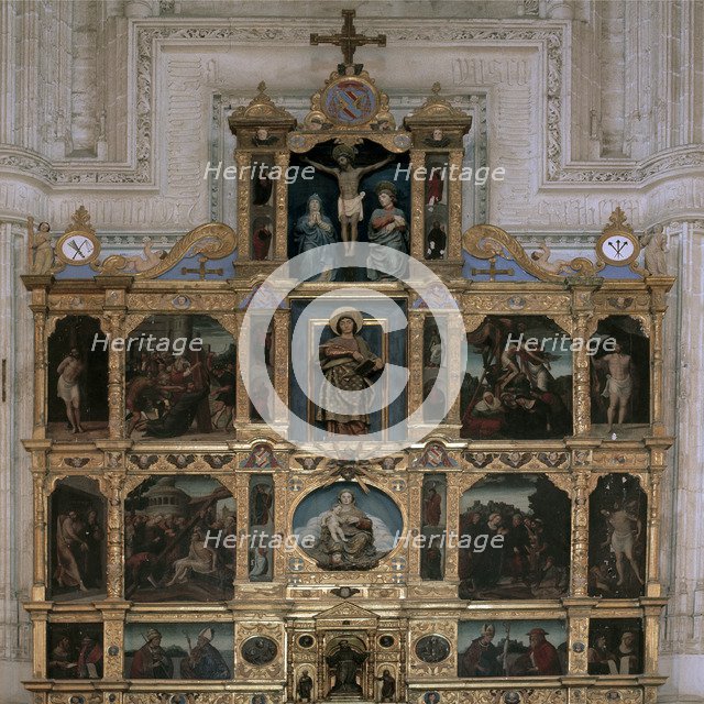 Paintings of the main altarpiece of the church of San Juan de los Reyes.